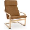 Vinylla Fodera di ricambio per poltrona Ikea Poang (cuscino design 1, poliestere, cachi)