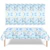 MORAINJAY Tovaglia per feste per bambini, motivo elefante blu, 180 x 220 cm, tovaglia colorata a tema elefante, decorazione per la tavola per baby shower, feste di compleanno