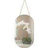 YCHMIR Specchio ovale da parete, oro, forma ovale, per bagni e altro (40,6 x 23,4 cm)