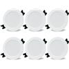 DEIFUA 6 Faretti LED da Incasso 230V 5W 3000K Bianco caldo Luci da Incasso per Cartongesso, Non dimmerabile Bianco luci ultrasottili da Soffitto IP44 Per Ufficio Bagno Cucina Soggiorno Camera da letto