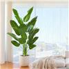 FSOHOI Albero Artificiale 200m Uccello del Paradiso, Pianta Artificiale PE Banano Artificiale, Pianta Finta da Interno, Palma Tropicale Albero Verde Finto con Vaso per la Decorazione della Casa Soggiorno
