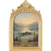 Navaris Cornice da Tavolo Dorata - 16 x 24,5 cm - Stile Vintage e Barocco per Foto in Casa - Portafoto Dorato Shabby Chic - Antichizzata e Barocca da Appendere - Oro
