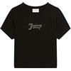 Juicy Couture Fitted Tee T-Shirt, Nero, XS Donna