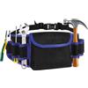 AUSYIWI Cintura Porta Attrezzi da Lavoro - Marsupio da Elettricista in Tessuto Oxford Resistente di 600D con Cintura Regolabile in Nylon - Con 1 Tasca, 6 Fori per Utensili per Elettricista - Blu-Nero