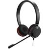 Jabra Evolve 20 SE - Cuffie stereo con certificazione di comunicazione unificata per softphone VoIP con cancellazione passiva del rumore - USB-C/A - Nero UC