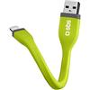 SBS Micro Cavo Dati e Ricarica, Lunghezza 12 cm, Connettori Lightning - USB, Finitura Piatta Antigroviglio, per iPhone 14, 13, 12, 11, SE 2020, X, 8, 7, 6s, 6, iPad, iMac, MacBook, verde