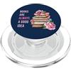 Life is Better with Books Books are Always a Good Idea - Women's Cute Novel Reader PopSockets PopGrip per MagSafe