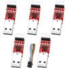 AYWHP Convertitori da USB a TTL CP2102 5 PCS HW-598 UART Serial Converter Module 3,3V e 5V con Cavi Jumper