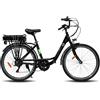 EMG Sea-TY 26CST01 Bicicletta Elettrica E-bike 26'' Batteria 36V 12.8ah 250W max 110kg Nero"