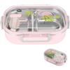 Niiyen Contenitore per il pranzo, contenitori termici per il pranzo per zuppa di insalata con isolamento termico da 650 ml, thermos per alimenti caldi a tenuta stagna, bento Box per studenti(Rosa)
