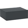 EasyComfort Comodino Sospeso Moderno con Cassetto, in Legno, 40x30x15 cm, Nero