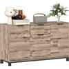 EasyComfort Credenza Buffet in stile Industriale con Cassetto e 3 Armadietti, in Legno Marrone, 120x36.5x70 cm