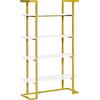 Easycomfort Mobile Libreria a 4 Livelli Rialzato e Multiuso, in MDF e Acciaio, 92x35x152cm