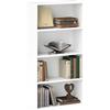 EasyComfort Mobile Libreria a 4 Ripiani con 2 Scaffali Flessibili, in Legno, 60x24x115.5 cm, Bianco