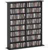 EasyComfort Mobile Libreria porta CD a 16 Ripiani dal Design Moderno in Legno, 106.5x24x123.7 cm, Nero