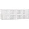 Easycomfort Mobile Scarpiera Modulare Salvaspazio, 8 Cubi 28x36x21 cm in Plastica PP, Bianco
