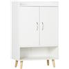 Easycomfort Mobile Scarpiera Salvaspazio in Legno Bianco con Ripiano Aperto, Armadio Scarpiera di Design per Ingresso, 60x30x92cm