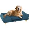 EasyComfort Divano Lettino per Cani Grandi fino 30 kg da Interno con Cuscino Rimovibile, 96x66x24 cm, Blu