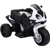 Easycomfort Moto Elettrica per Bambini Max. 20kg con Licenza BMW, Macchina Elettrica con 3 Ruote, Batteria Ricaricabile 6V, Bianco Nera, 66x37x44cm
