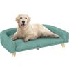 EasyComfort Divano per Cani di Taglia Grande con Gambe Rialzate e Cuscino Sfoderabile, 98x67x25 cm, Verde Chiaro