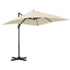 Easycomfort Ombrellone da Giardino con Angolazione Regolabile su 5 Livelli e a 360°, 2.5x2.5 m, color Crema