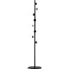 Easycomfort Appendiabiti da Terra con 8 Ganci, Struttura in Acciaio con Base in Marmo, 35x35x170cm, Nero