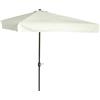 Easycomfort Ombrellone Semicircolare per Parete da Terrazza e Giardino con Manovella, 2.5x2.3m, Crema