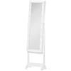 Easycomfort Armadietto Portagioie con Specchio Regolabile e Luci LED Bianco Caldo, 36x30x136 cm