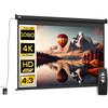 EasyComfort Schermo per Proiettore 89" Formato 4:3 Regolabile con Telecomando, 171x130cm, Nero