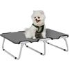 EasyComfort Brandina per Cani Piccoli Pieghevole per Interno ed Esterno, Metallo e Tessuto Oxford, 71x58x20 cm, Grigio