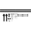 EasyComfort Kit Porta Scorrevole 90kg max Salvaspazio in Acciaio al Carbonio con Accessori 244x0.5x4 cm, Nero