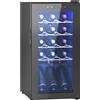 EasyComfort Cantinetta Vino Frigo per 15 Bottiglie, Capacità 44L, con Controllo Temperatura e Ripiani Regolabili, Nero