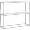EasyComfort Tavolo Consolle da Ingresso con Ripiano Aperto, in Acciaio e Truciolato, 100x30x87 cm, Bianco
