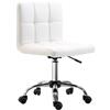 Easycomfort Sedia da Ufficio Ergonomica, Sedia Girevole Altezza Regolabile in Pelle Sintetica 46 × 51 × 80-92cm