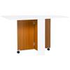 Easycomfort Tavolo da Pranzo Allungabile, Design Moderno, Tavolo Pieghevole Salvaspazio con Ruote 120 × 80 × 73cm