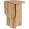 Easycomfort Tavolo da Pranzo Pieghevole Salvaspazio in Legno, 90x60x74cm, Quercia
