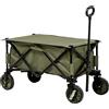 Easycomfort Carrello da Giardino 125L Pieghevole con Maniglia e 5 Sacche, 108x55x93 cm, Verde