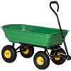 Easycomfort Carrello da Giardino 75L in Acciaio e PP con Vasca ribaltabile e Maniglia, 109x52x94 cm, Verde