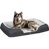 EasyComfort Lettino per Cani Taglia Grande Imbottito con Cuscino Rimovibile Lavabile, 120x80x22cm, Grigio Carbone