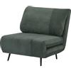 Easycomfort Poltrona Letto 2 in 1 Singola, Schienale Regolabile su 3 Livelli e Imbottito, Struttura in Legno e Acciaio