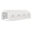 Easycomfort Serra per Orto 6x3x2m con 8 Finestre e Porta Avvolgibile, in Acciaio e PP, Verde