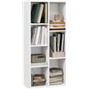 EasyComfort Libreria Moderna a Cubi con 7 Ripiani, in Legno Truciolato, 50x24x106 cm, Bianca