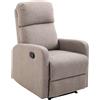 EasyComfort Poltrona Relax Reclinabile fino a 168° con Poggiapiedi, 67x83x107 cm, Grigia