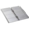EasyComfort Rampa per Sedia a Rotelle Pieghevole in Alluminio con Bordi Esterni, 61x74x5 cm, Argento