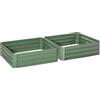 Easycomfort Set di 2 Letti per Orto Rialzati in Acciaio Zincato per Piante e Ortaggi, 100x100x30cm
