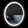 Easycomfort Specchio Bagno LED Antiappannamento con 3 Colori e Luminosità Regolabile, in Metallo e Vetro, Ø70x3 cm