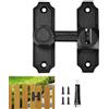 TANCUDER Chiavistello Catenaccioin Lega di Zinco Chiavistello Serratura per Porta in Legno Chiavistello Porta 90 Gradi con Accessori di Montaggio Catenaccio Porta Sicurezza per Porta Interno - Nero