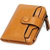 HUA ANGEL Vintage Portafoglio Donna Grande Capacità Con Tanti Scomparti Da Viaggio Cerniera Singola Borsetta Elegante In Pelle Per Carta Di Credito E Monete E Passaporto E Telefono