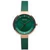 BERING Solar 14631-Charity Orologio da polso da donna, cassa in acciaio inossidabile color oro rosa da 31 mm e quadrante verde, cinturino in maglia milanese, vetro zaffiro, 5 ATM