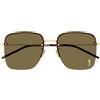 Saint Laurent Occhiali da Sole SL 312 M 014 Oro/Marrone Scuro Donna